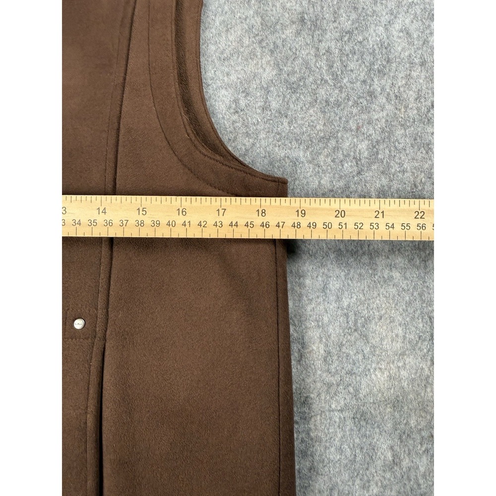 Lauren Ralph Lauren Original Dry Goods Faux Suede Vest Brown w/Sherpa Sz P/S - Picture 6 of 7